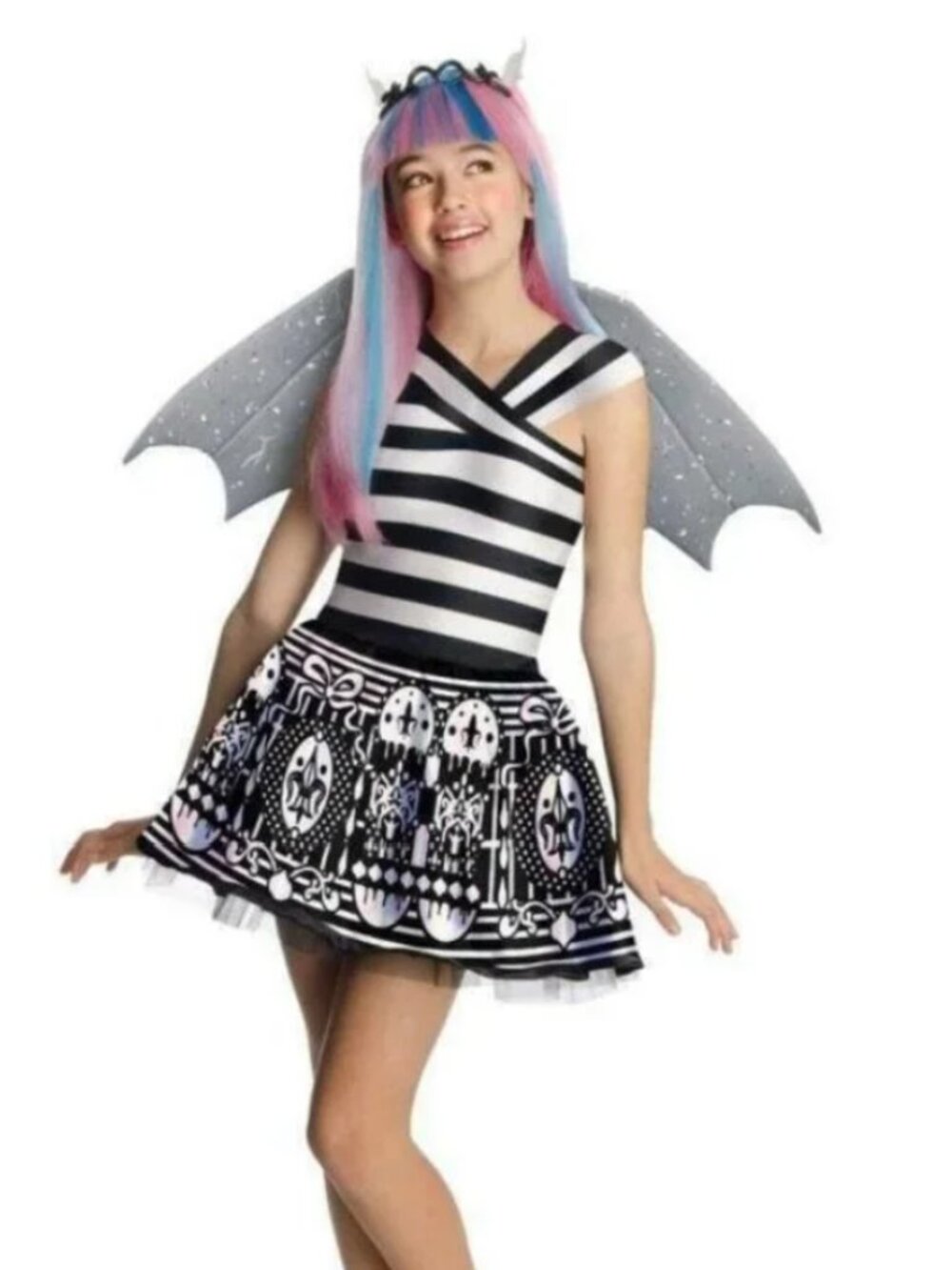 Rochelle Goyle Monster High Halloween Costume 4/6 Dress & Wings Girls 2 Pc